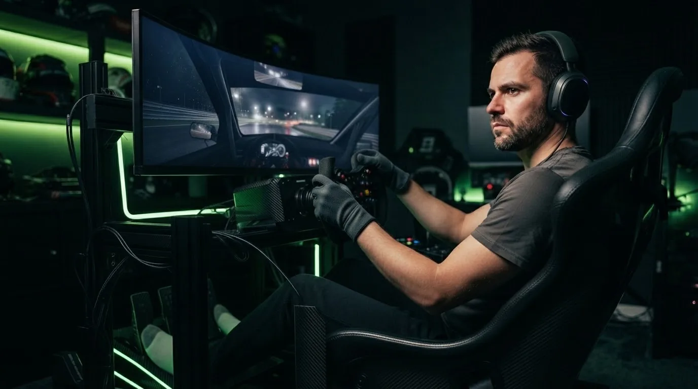 Adult driver on the Phantom rig